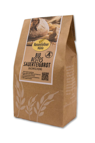 Bestes Sauerteigbrot Backmischung Bio 500g, einfache Zubereitung