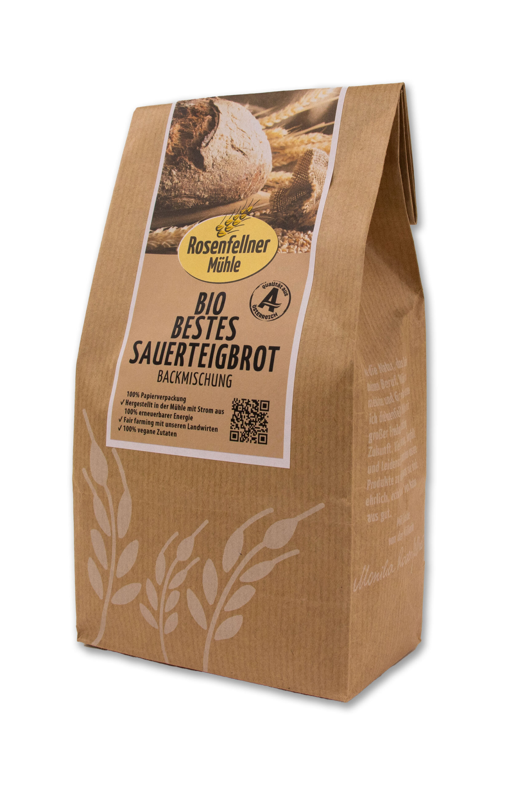 Bestes Sauerteigbrot Backmischung Bio 500g, einfache Zubereitung