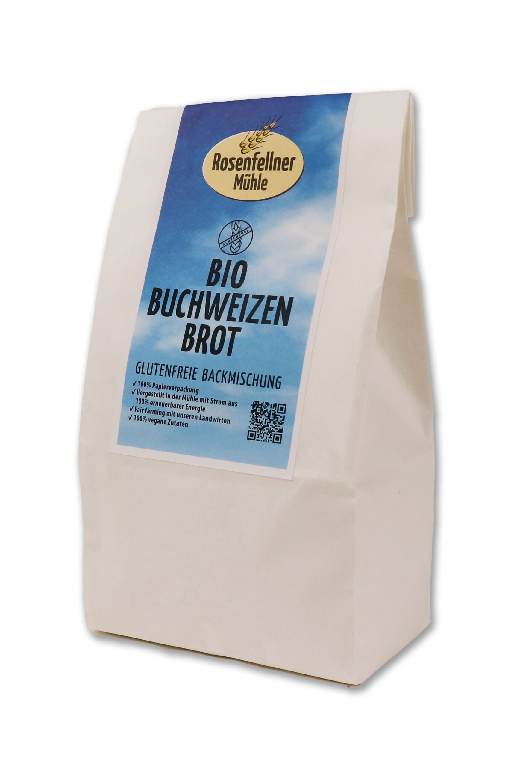 Buchweizenbrot glutenfrei Backm. Bio 500g, einfache Zubereitung