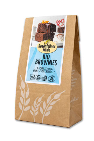 Choko Brownies Backmischung ohne Zuckerzusatz Bio 250g,einfache Zubereitung