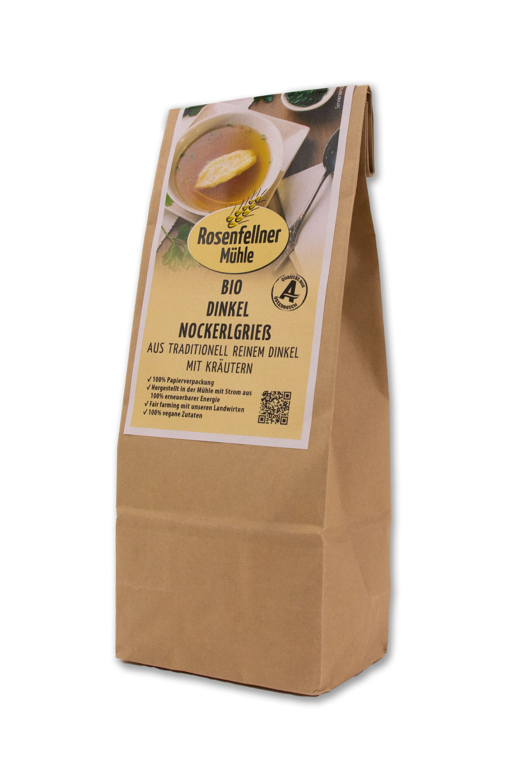 Dinkel Nockerlgrieß mit Kräutern Bio 250g