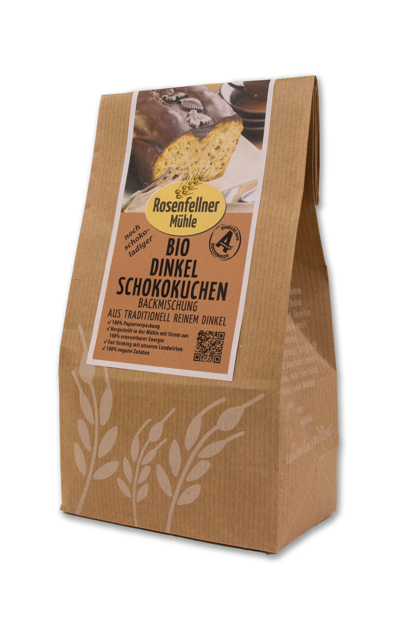 Dinkel Schokokuchen Backmischung Bio 370g, einfache Zubereitung