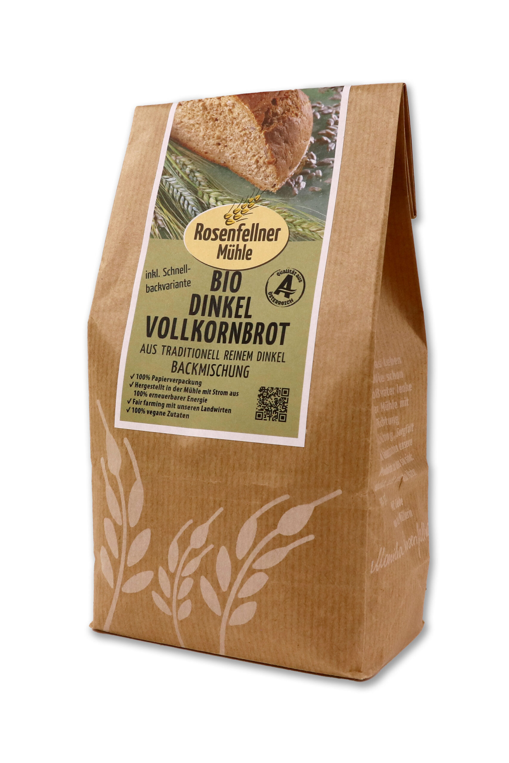 Dinkelvollkornbrot Backmischung Bio 500g, einfache Zubereitung