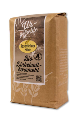 Dinkelvollkornmehl URgetreide Bio 1kg, ideal zum Backen und Kochen