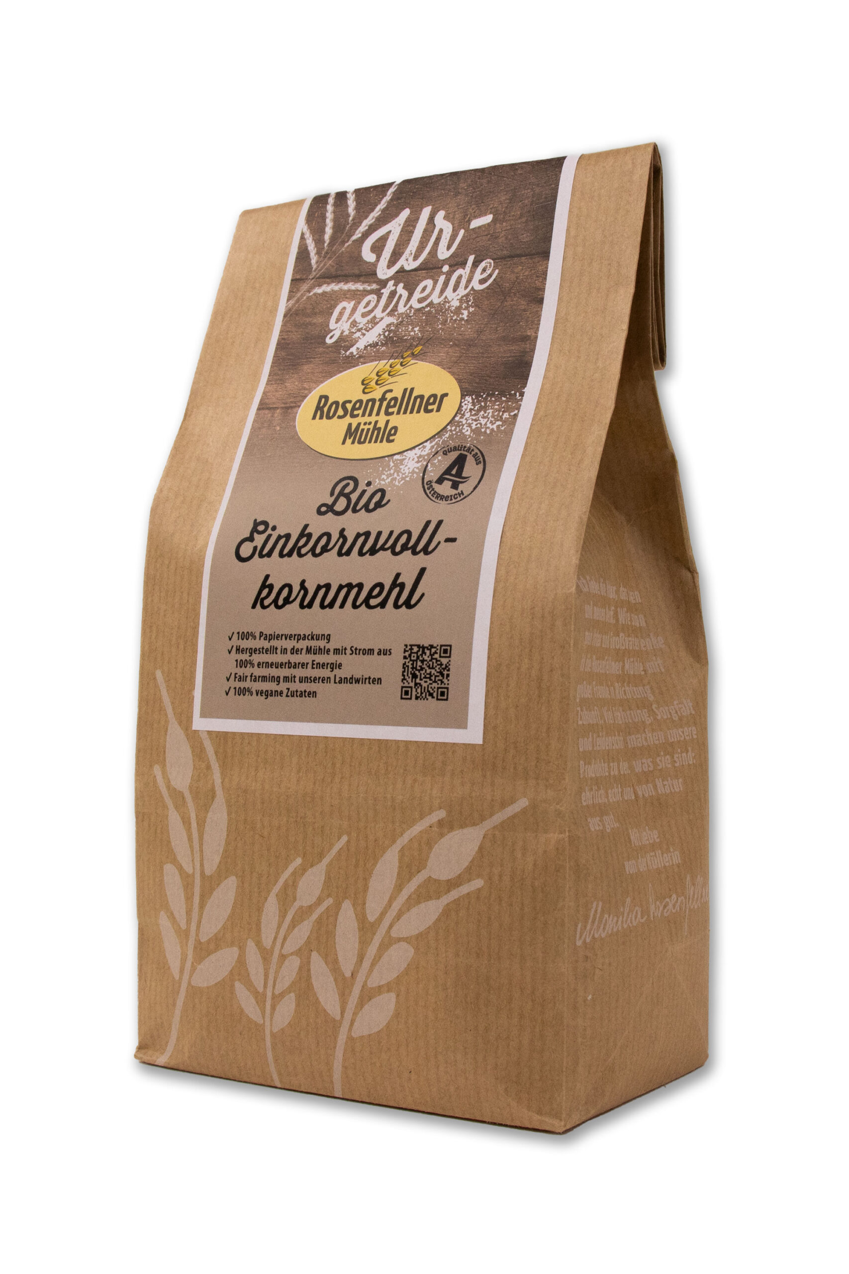 Einkornvollkornmehl Urgetreide Bio 500g, ideal zum Backen und Kochen