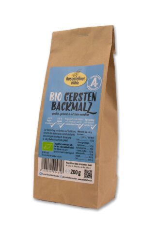 Gerstenbackmalz Bio 200g, ideal zum Brotbacken