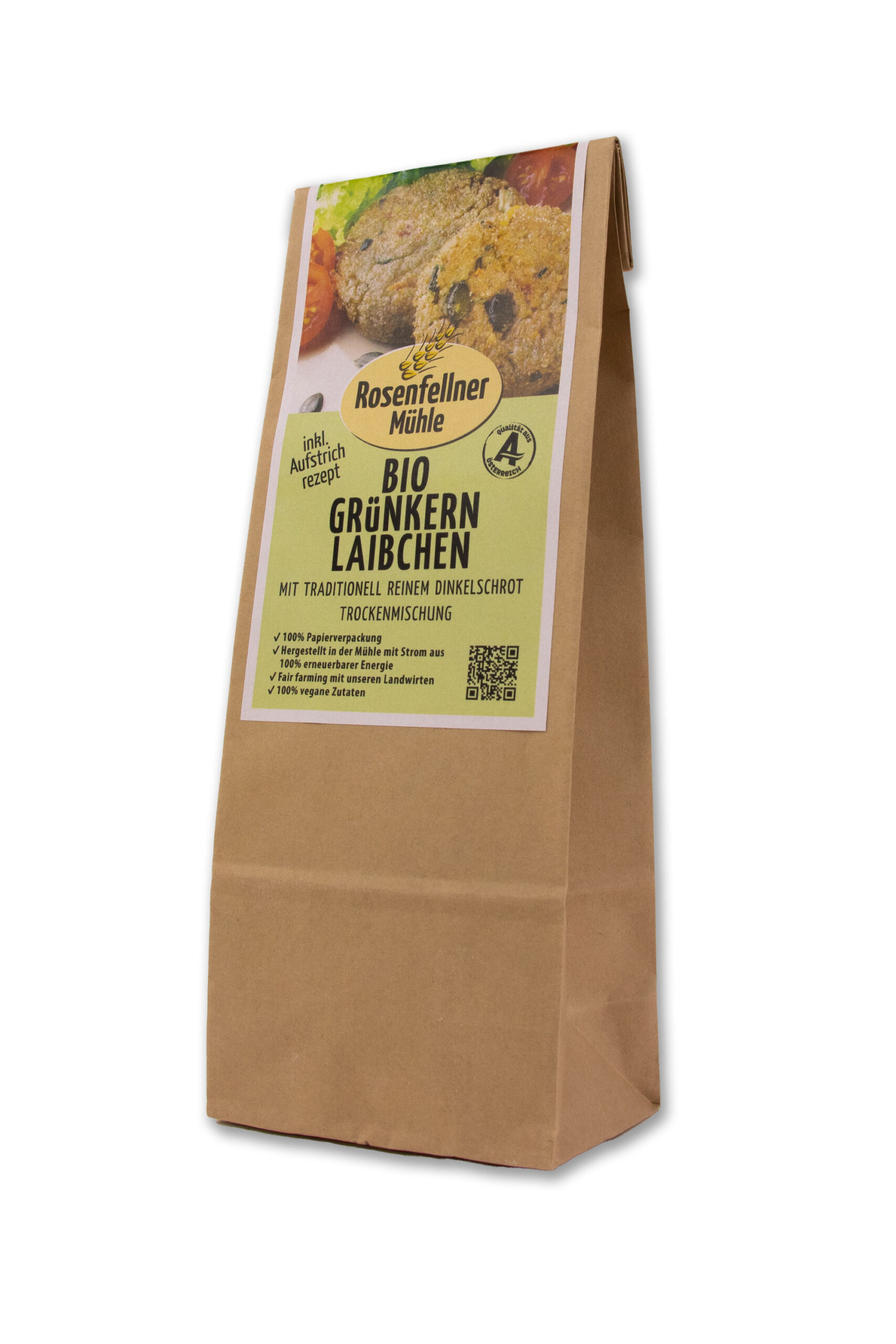 Grünkern Laibchen Trockenmischung Bio 160g
