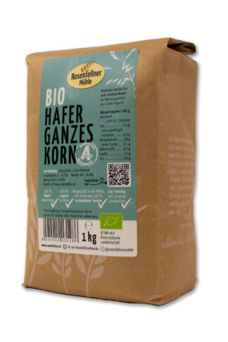 Hafer ganzes Korn geschält Bio 1kg, Getreide aus Österreich