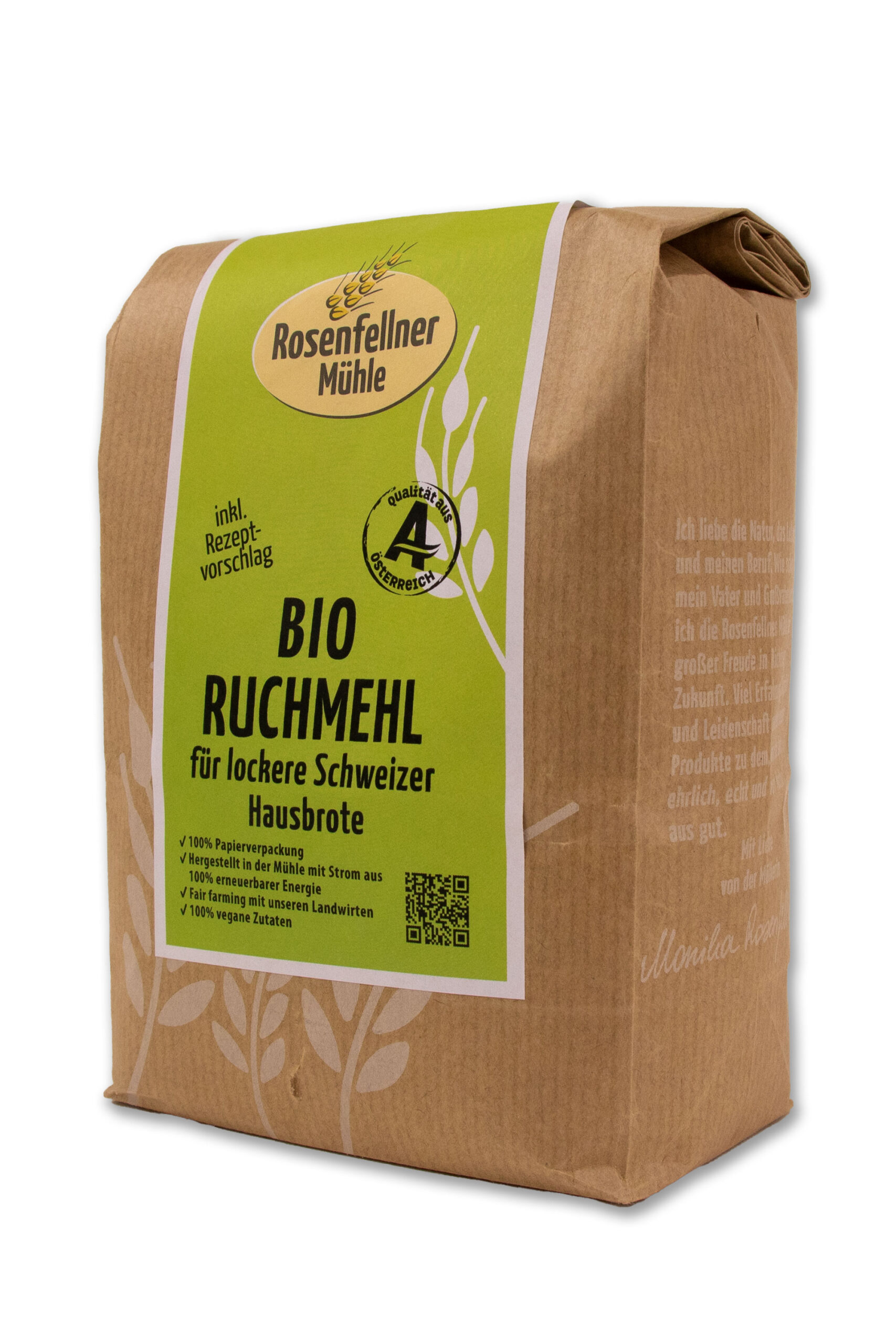 Ruchmehl Bio 750g, ideal zum Brotbacken