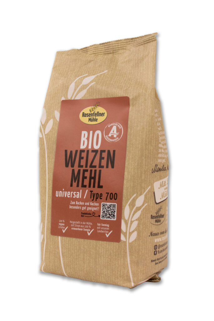 Bio Weizenmehl universal T700 750g, ideal zum Backen und Kochen